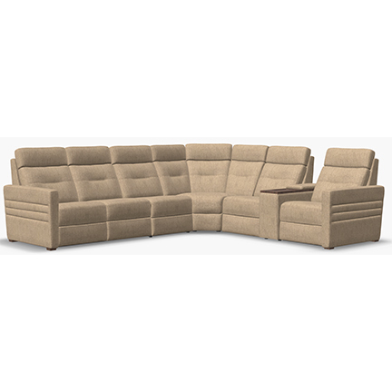 Layout C: Four Piece Reclining Sectional 123" x 111" (2 recliners)