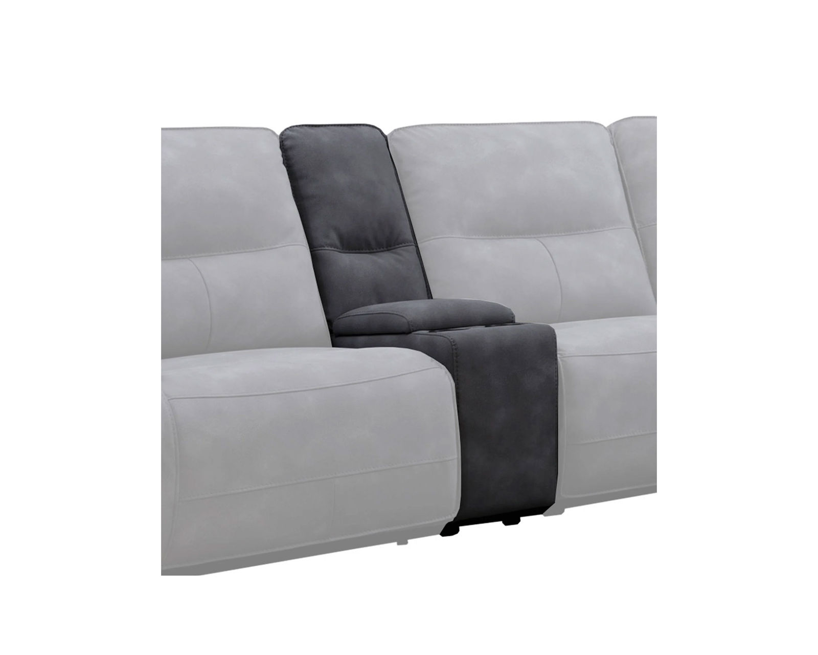 Gladiator Zero Gravity Power Headrest Power Reclining Sectional Cobalt (In stock - Fast shipping) - Gladiator Entertainment Console with USB pop-up