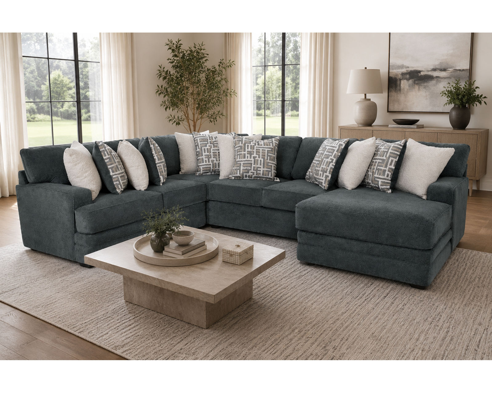 Briggs 934 Modular Sectional (Relaxed Contemporary Style. Plush Comfort) - Luxury Looks. Beautiful Rooms. Surprisingly Affordable.