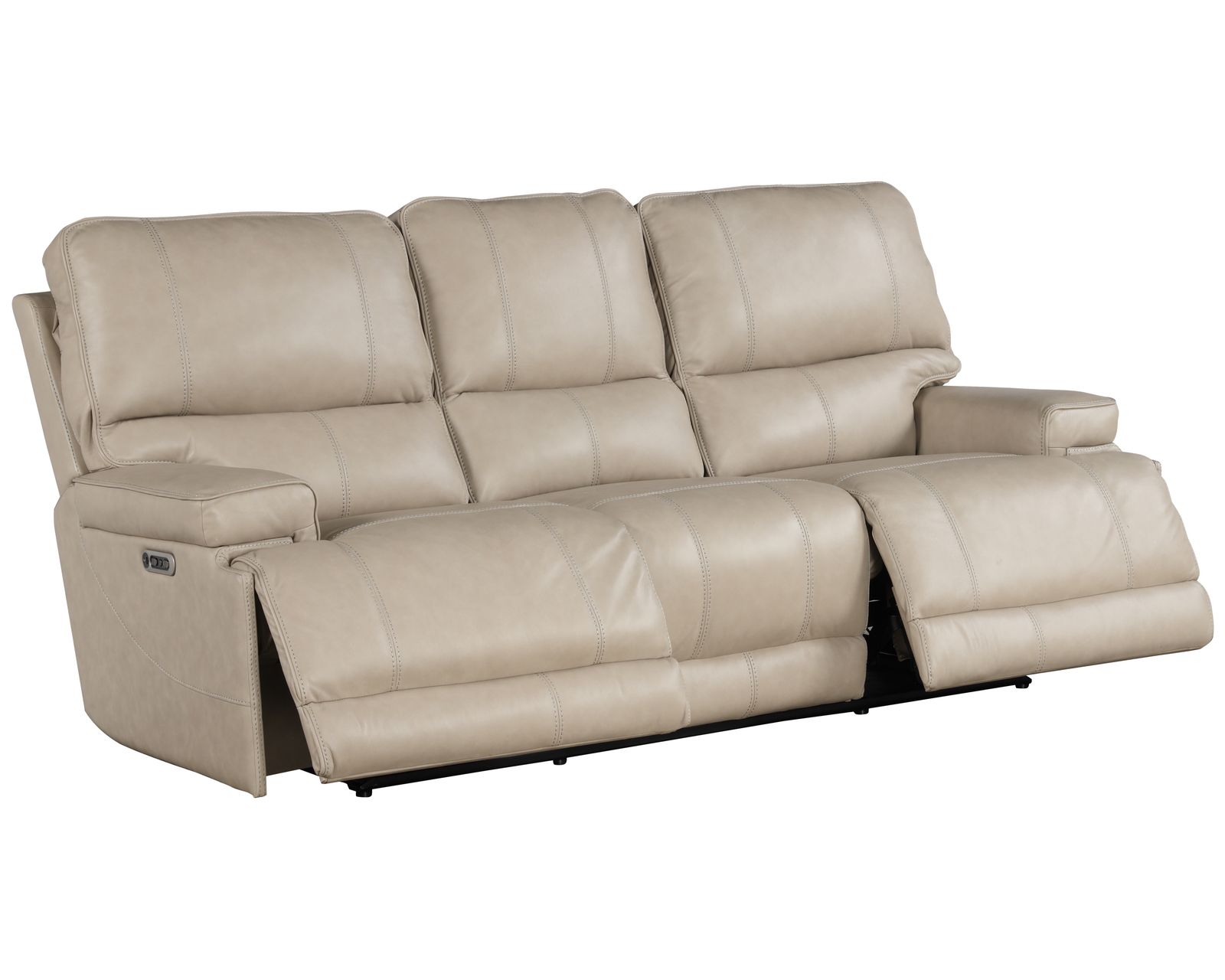 Whitman FreeMotion Cordless Power Headrest Power Recliner (Battery Operated) Linen (In stock - Fast shipping) - Whitman Cordless Power Headrest Power Reclining Sofa
