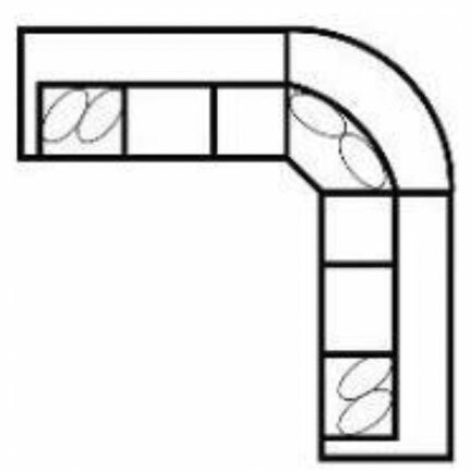 Layout G: Three Piece Sectional 132" x 132"