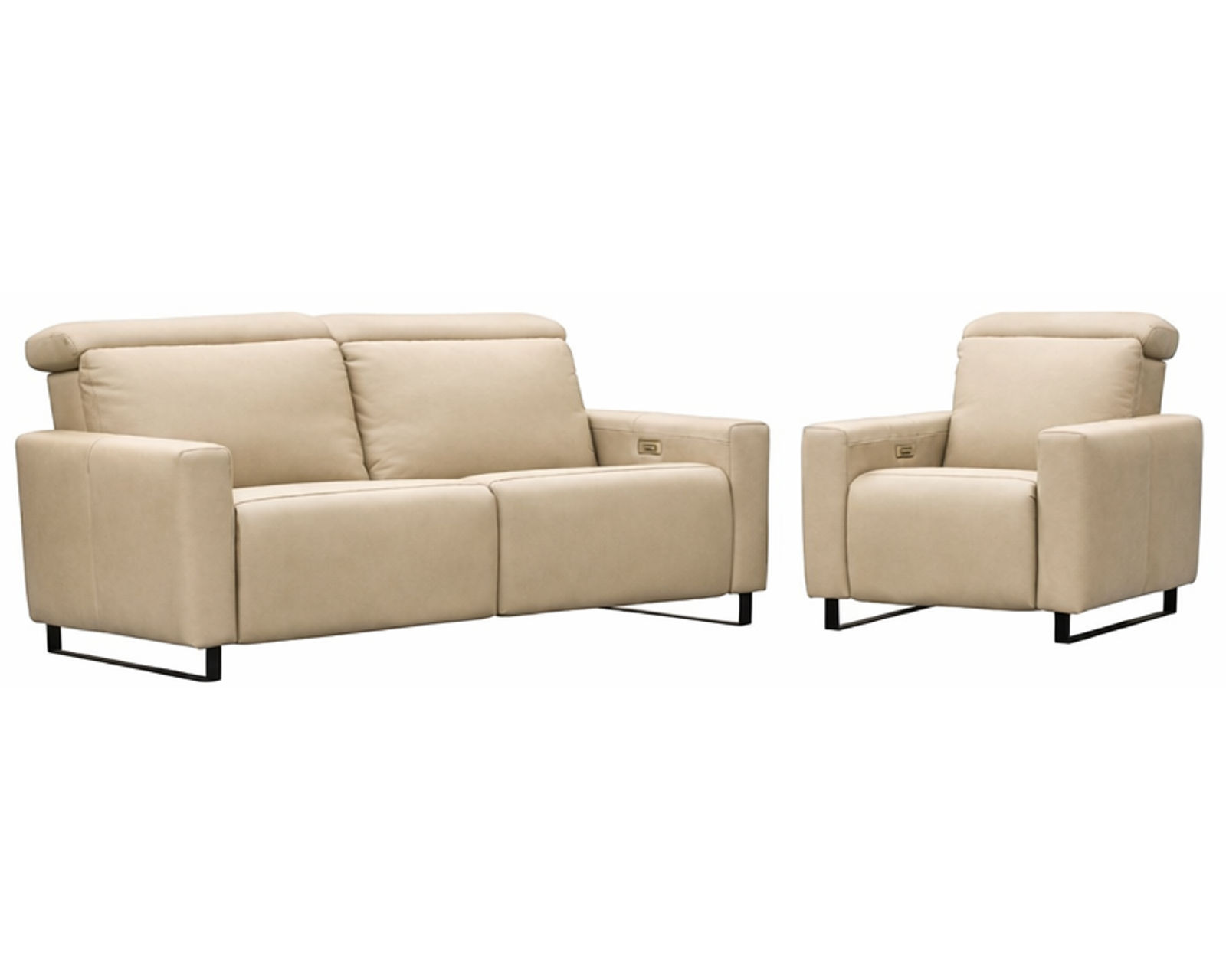 Florent Dual Power Reclining Sofa — Available in Standard & Wide Cushions, 140+ Leather Options, and 80", 84", or 112" Widths - Endless Custom Options. One Perfect Fit.