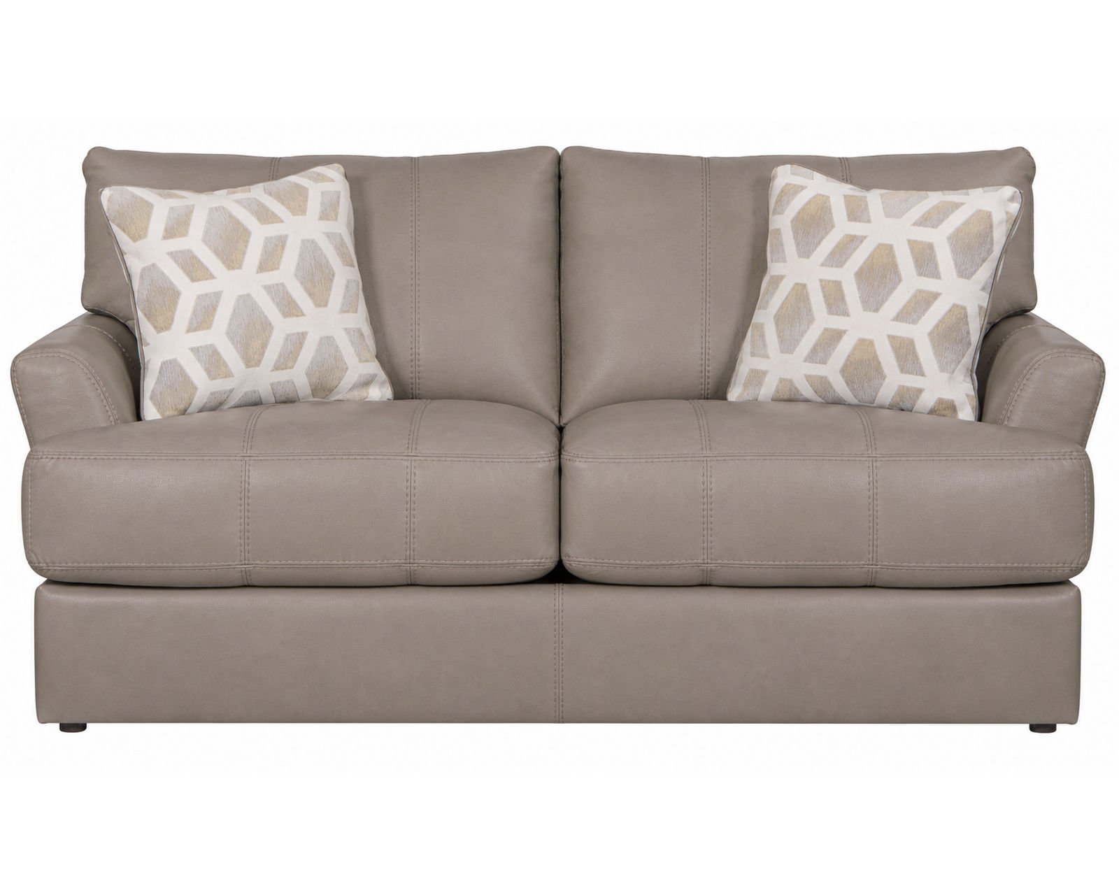 Prato Top Grain Leather Touch 85" Sofa (2 colors) includes pillows