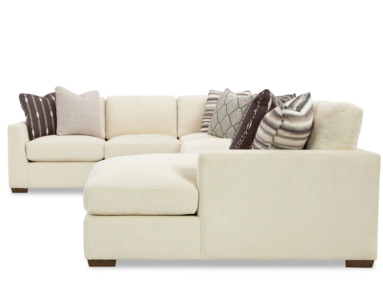 Omaha 7839 Stationary Sectional (Performance fabrics) - 100% Dacron polyester encased back cushion