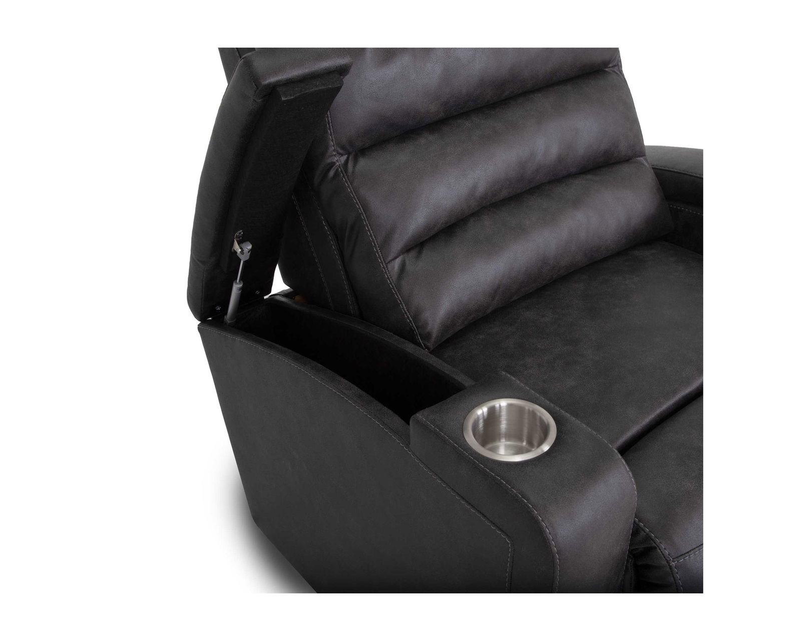 Tipton Home Theater Recliner w/ Power Headrest/Power Recline/Dual Cupholders/Dual Arm Storage (+2 colors)	 - Dual Cupholders/Dual Arm Storage	