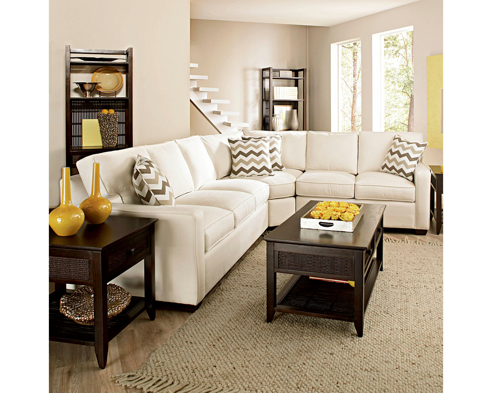 Gramercy Park Sectional (+69 fabrics) - Layout L: Three Piece Sectional 102" X 102"