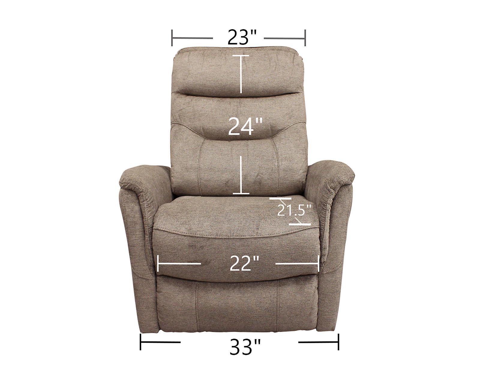 Gemini Cordless Power Swivel Glider Recliner Linen (In stock - Fast shipping) - Built In Battery Pack for Cordless Reclining