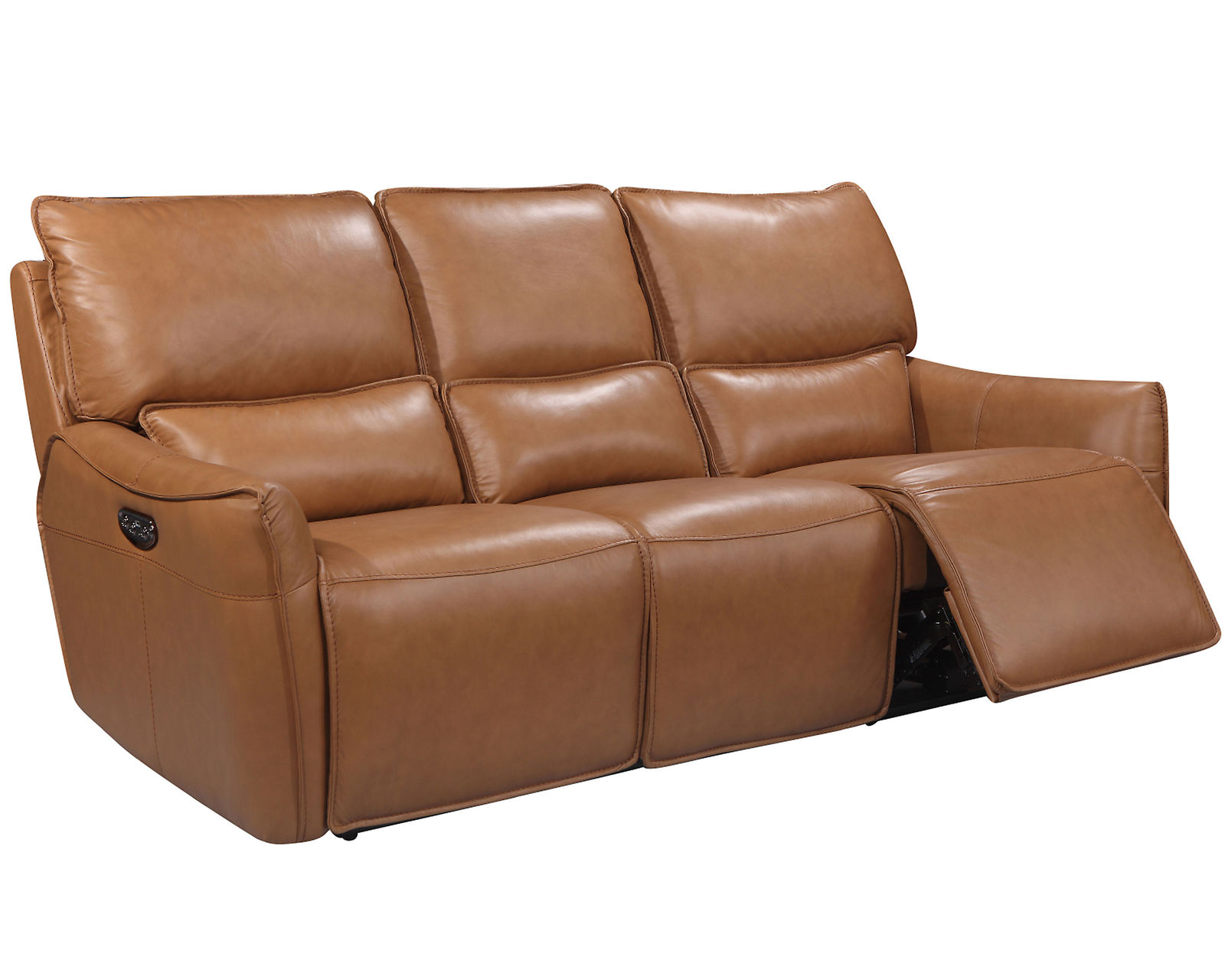 Portland Leather Power Headrest Power Reclining Sofa - Includes dual power headrests, dual power recliner and dual USB charging ports