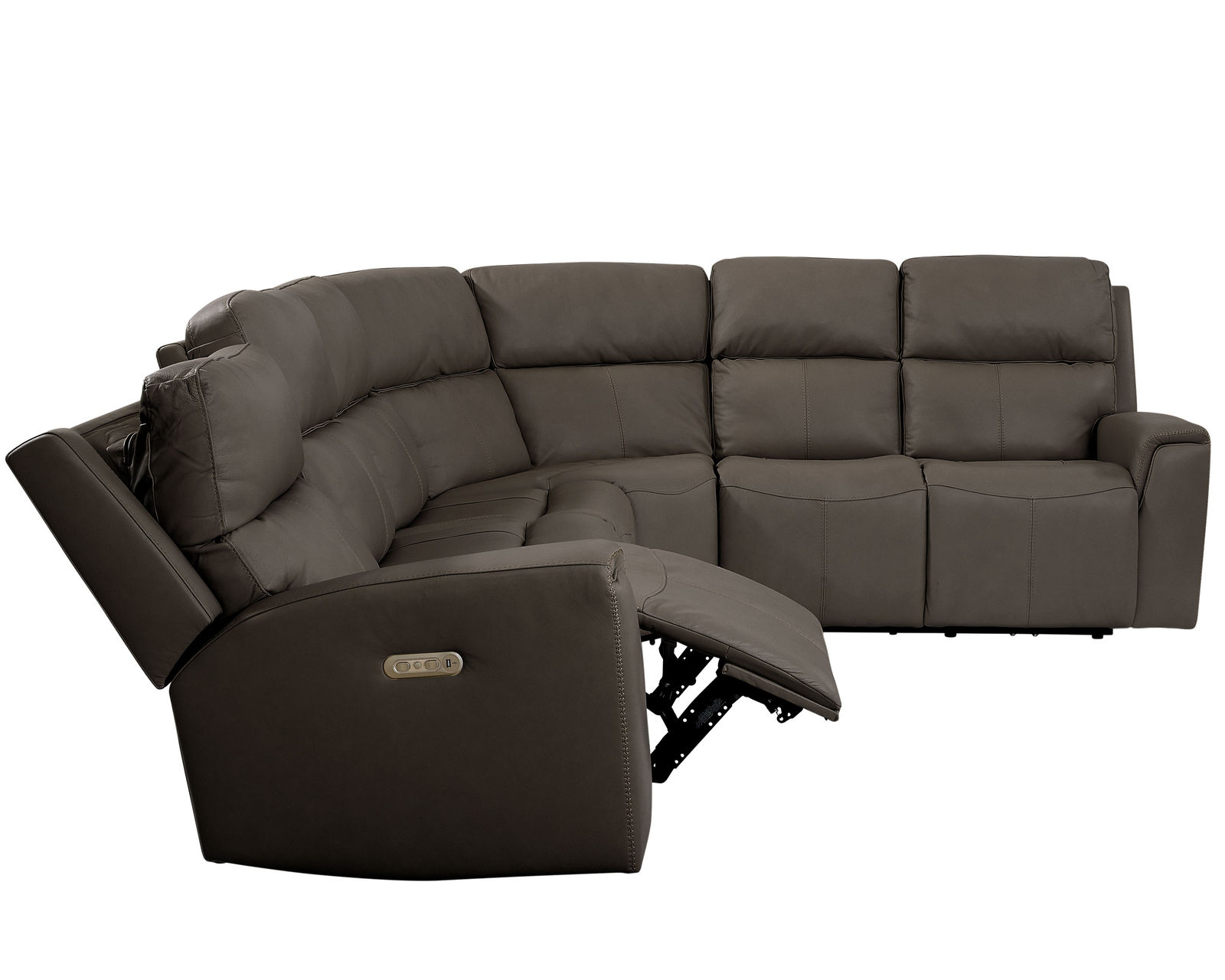 Jarvis Leather Power Reclining Sectional with Power Headrest (009-70) ZERO GRAVITY - In stock