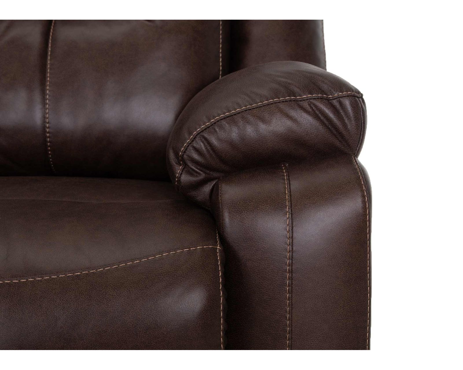 Culver 90" Reclining Sofa with Drop-Down Table & Cupholders (Leather-Look Style. Plush Comfort. Designed Around the Way You Relax) - More Comfort in Every Position.