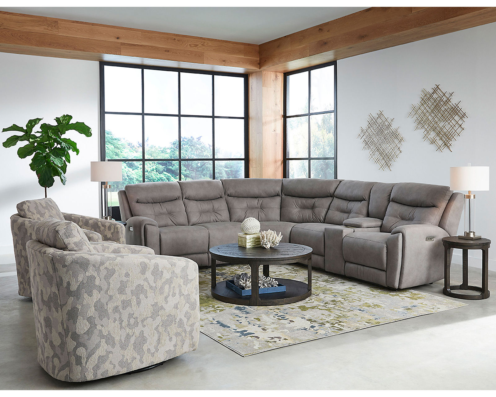 Point Break Zero Gravity Triple Power Reclining Sectional (Colors Available) - Sectional Layout B: Available in fabric and leather