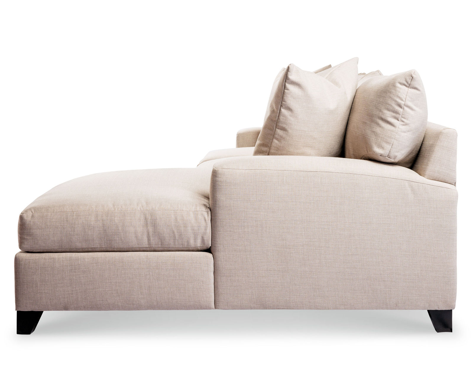 Colt Stationary Sectional (100+ fabrics) Down Cushions - Side View Chaise Lounge