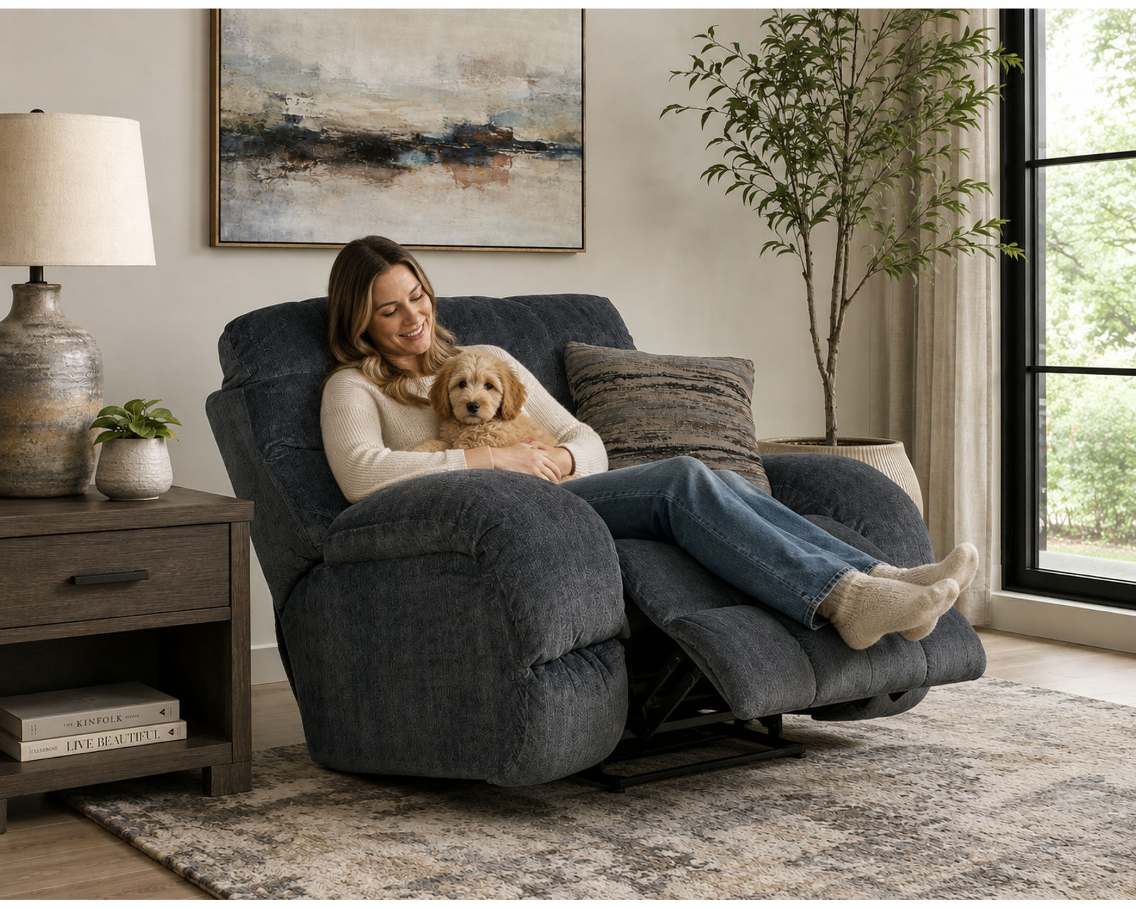 Ashland 93" Power Lay Flat Wide Seat Double Reclining Sofa (2 colors) - The Ultimate Seat for Everyday Relaxation.