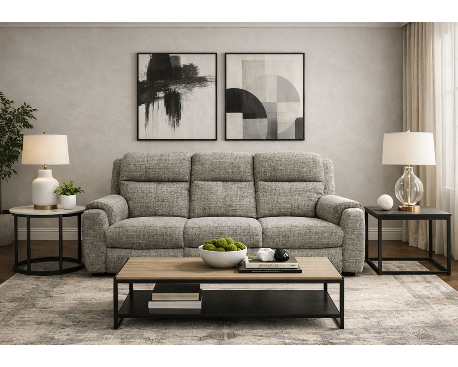 Ashton EZ1R00 Recliner (3 Mechanisms) 100 Standard and Performance Fabrics - Ashton 84" Double Reclining Sofa