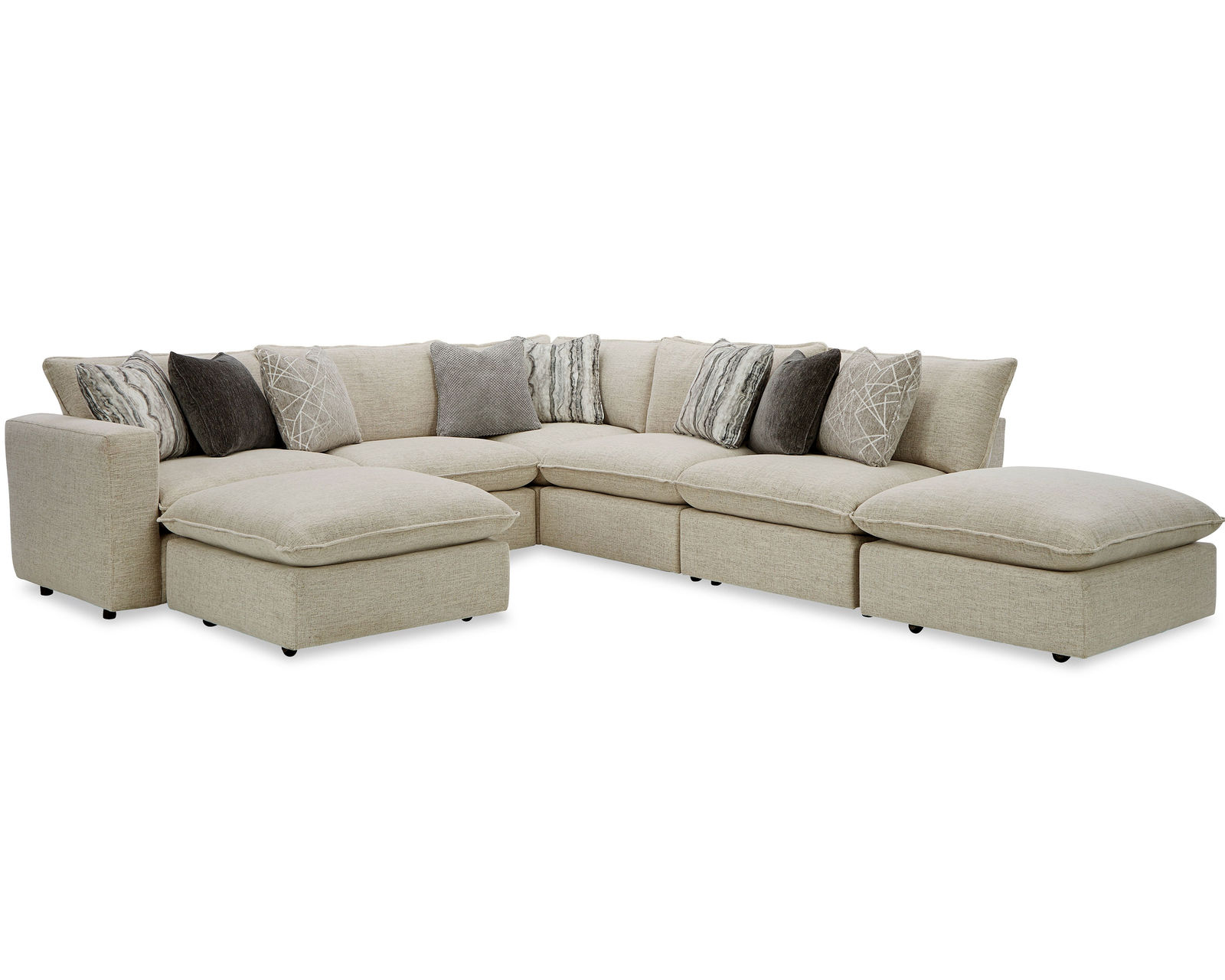 Bowie 7127 Modular Sectional (+100 performance fabrics) - Layout U: Seven Piece Sectional 118" x 109"