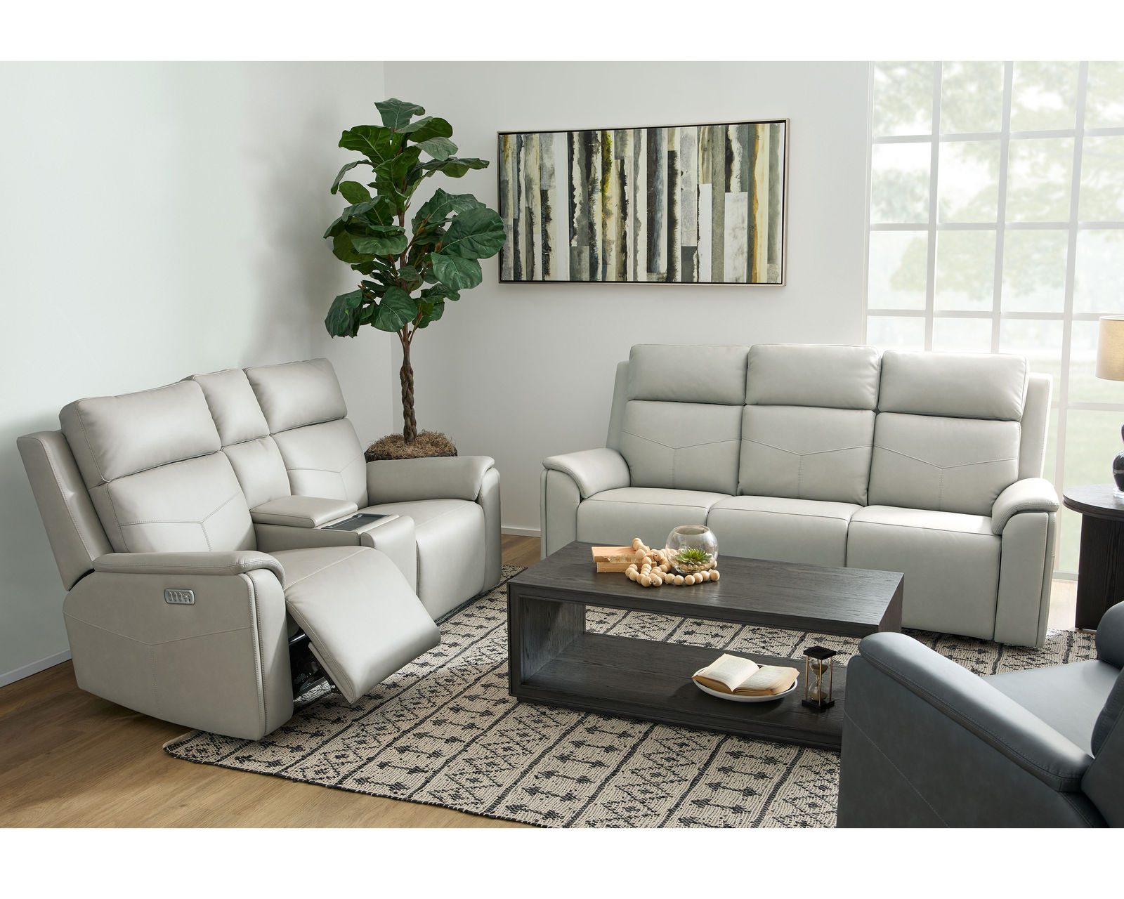 Vernon Triple Power Zero Gravity Reclining Console Loveseat w/ Heat and Massage (+2 colors) In stock