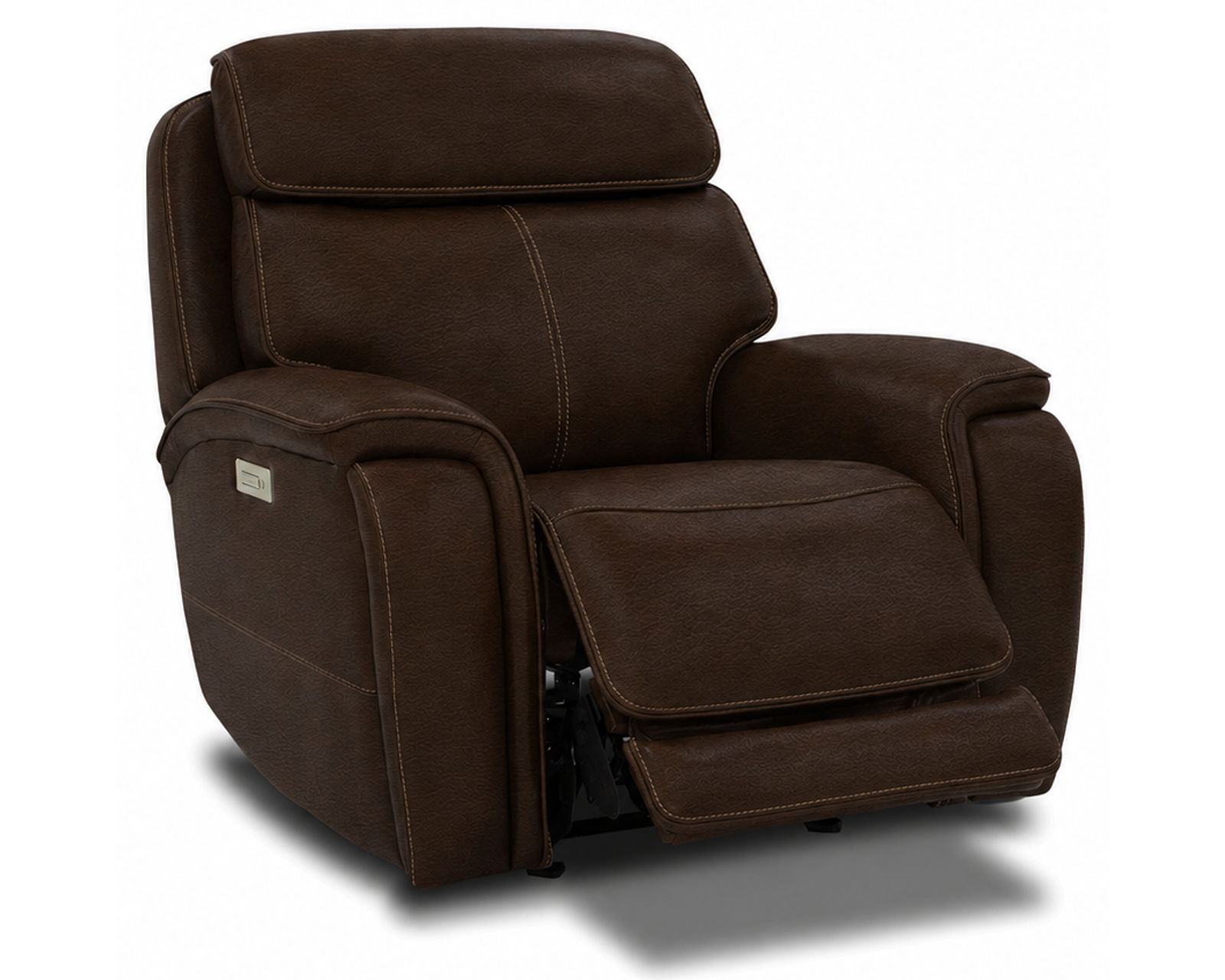 Walker 1580-70 Triple Power Leather 78" Reclining Console Loveseat (2 colors) - Triple Power - Power Recline, Power Headrest, Power Lumbar