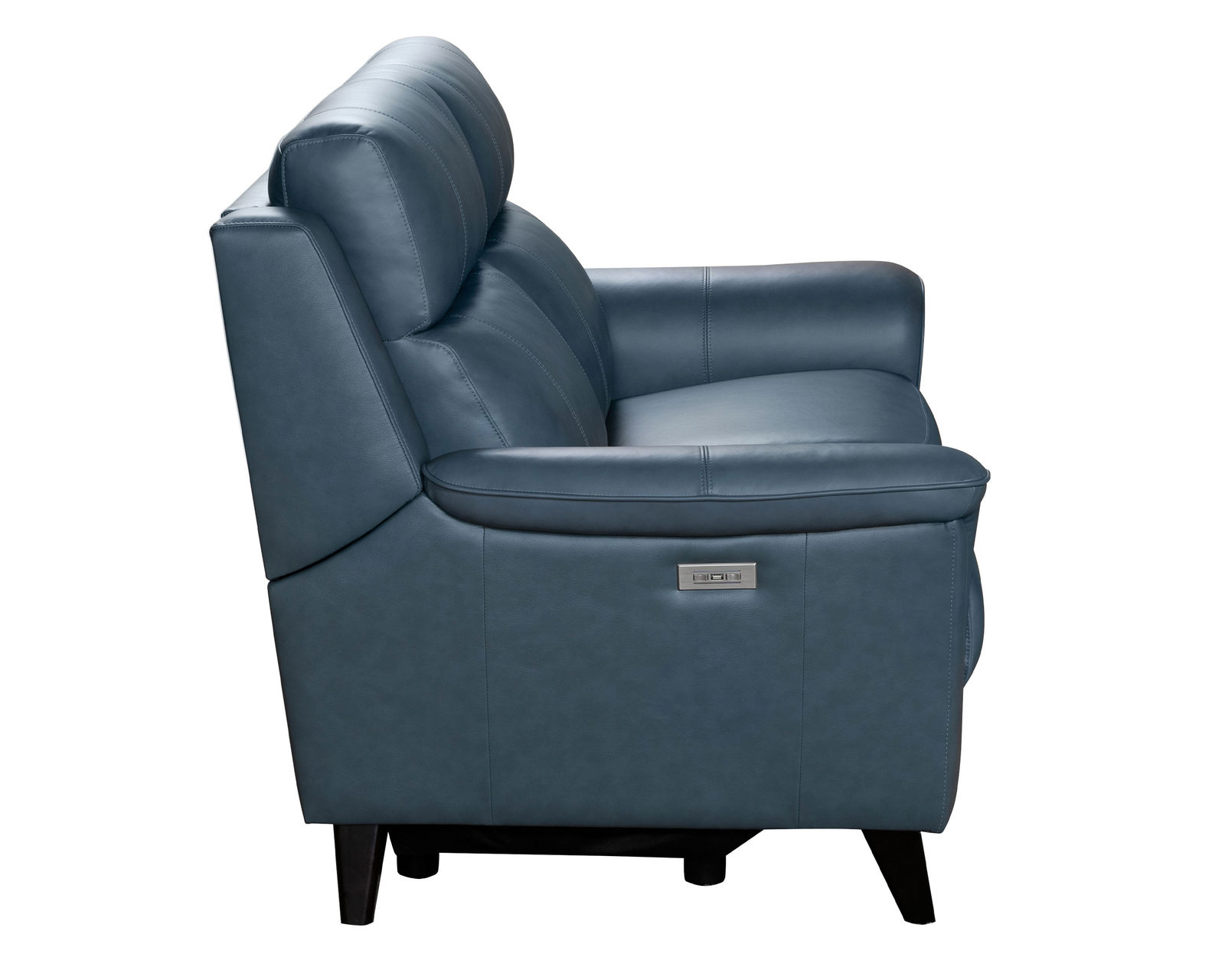 Kester 86" Leather Power Headrest Power Reclining Sofa (Bluegray) In stock - All leather everywhere your body touches