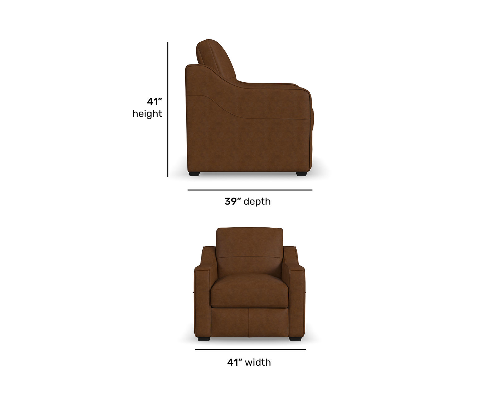 Hudson 1481 Leather Chair (2 leather colors) - Sit Back with Confidence.