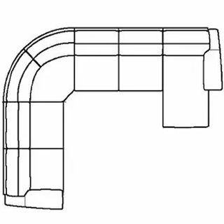 Layout H:  Six Piece Chaise Sectional 118" x 151"(2 recliners)