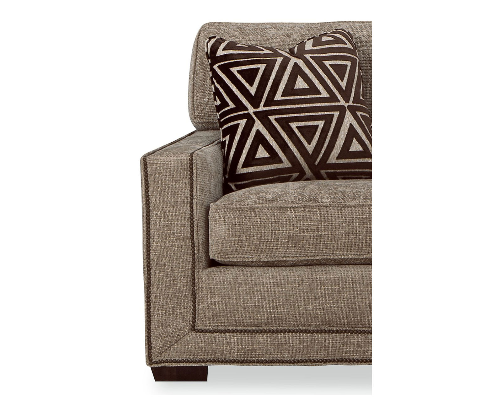 Daniel Stationary Sectional (Performance fabrics) 7232BD-Sect - Over 100 performance fabrics - choice of nail trim colors