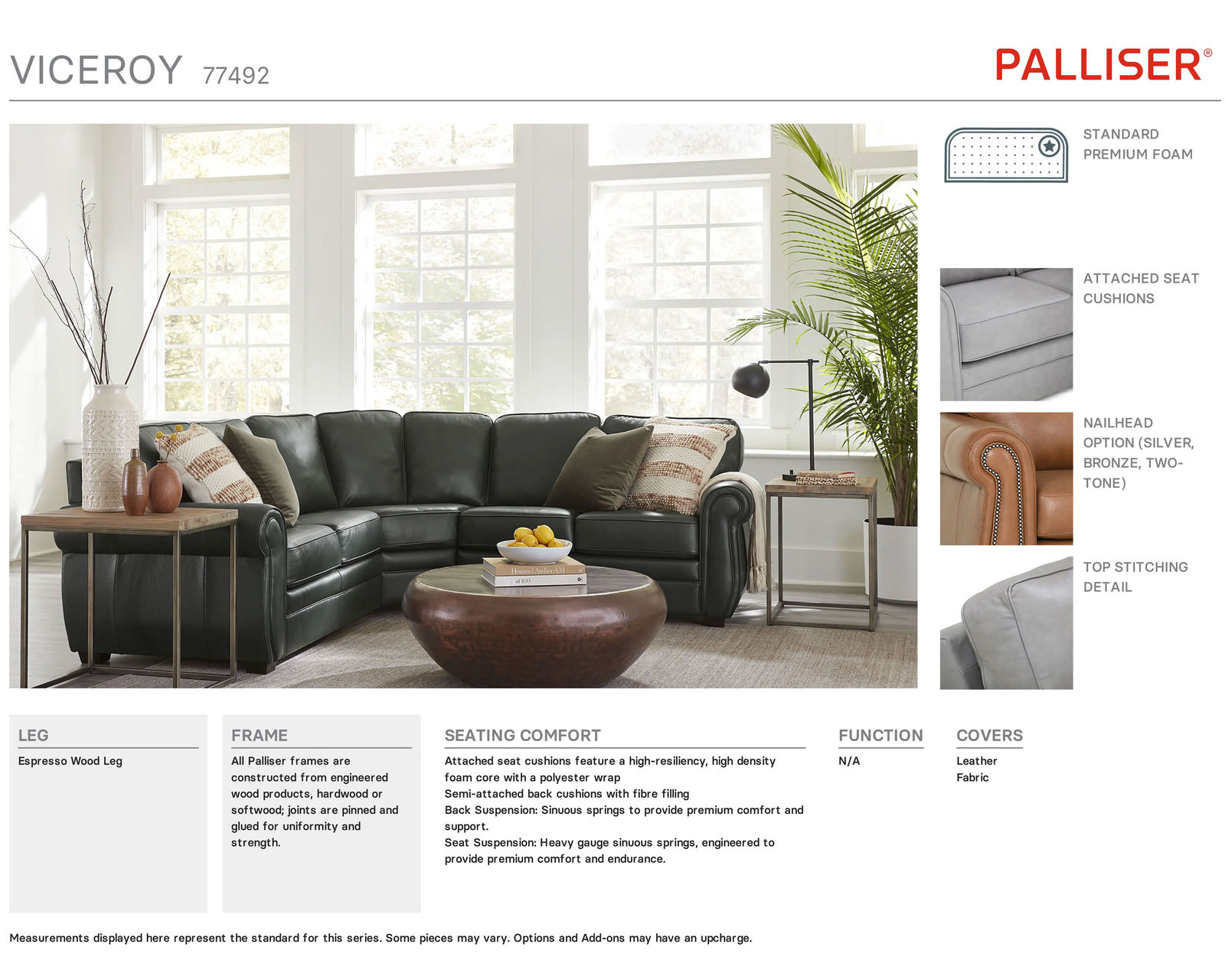 Viceroy 77492 Sofa (84") +100 leathers