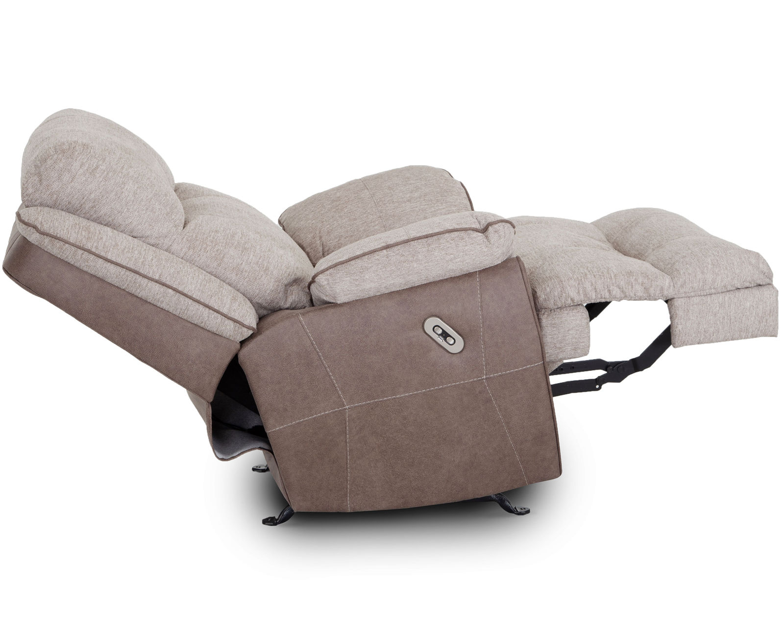 Broderick Two Tone 90" Power Reclining Sofa  - Broderick Power Rocker Recliner