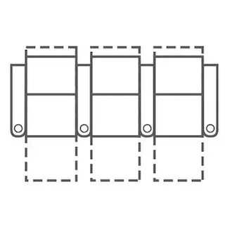 Layout D: Three Piece Home Theater Sectional Straight 110" Wide