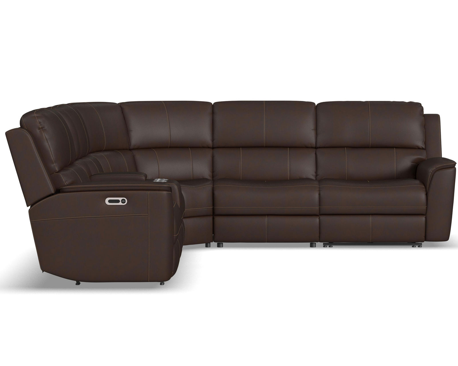 Henry Zero Gravity Reclining Sectional w/ Power Recline - Power Headrest and Power Lumbar (+3 colors) In stock - Layout G: Six Piece Reclining Sectional 128" x 115" (3 Recliners)