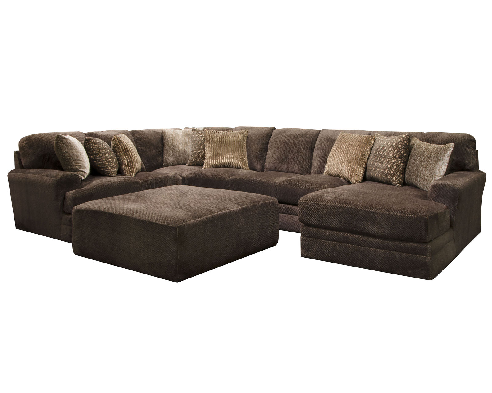 Mammoth Modular Sectional (2 colors) includes pillows - 15 pieces available - Layout L: Three Piece Sectional 101" x 139" x 67" (ottoman available)
