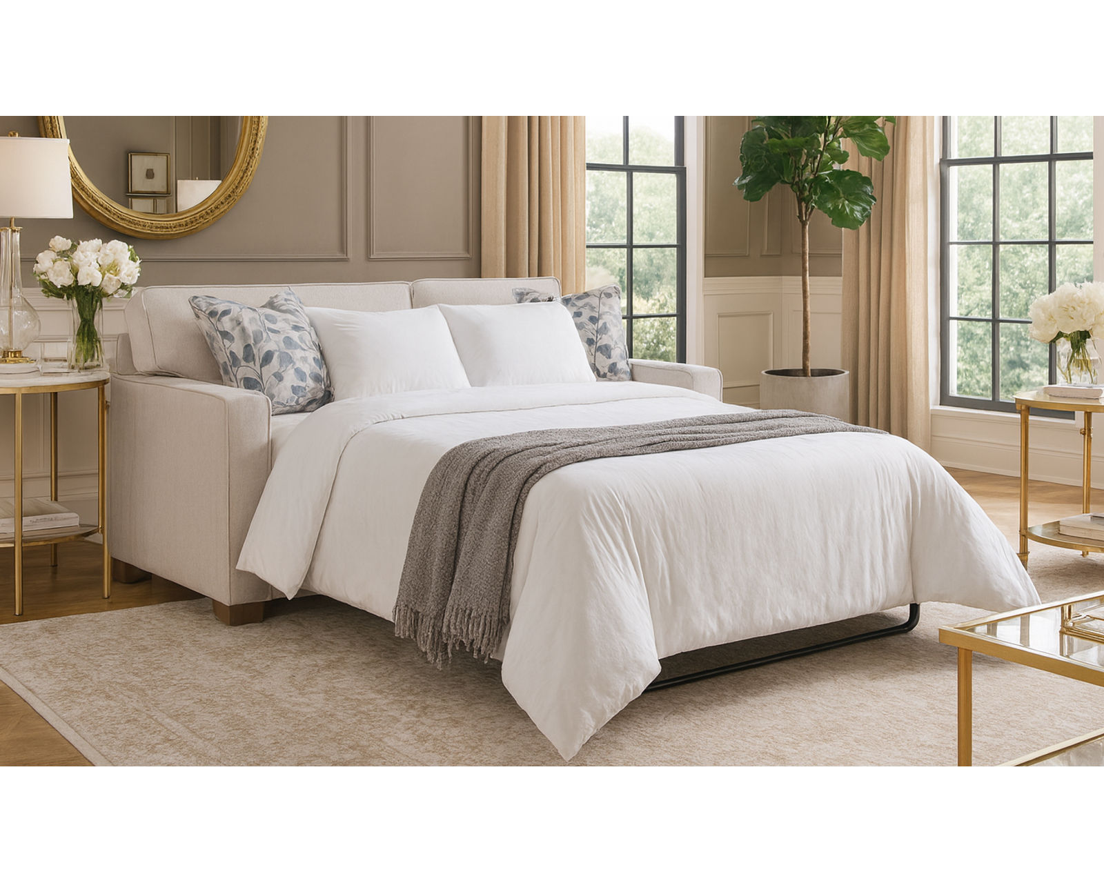 Gramercy Park Twin - Full - Queen Sleeper (+69 fabrics) - Gramercy Park Queen Sleeper Sofa (Three cushions)