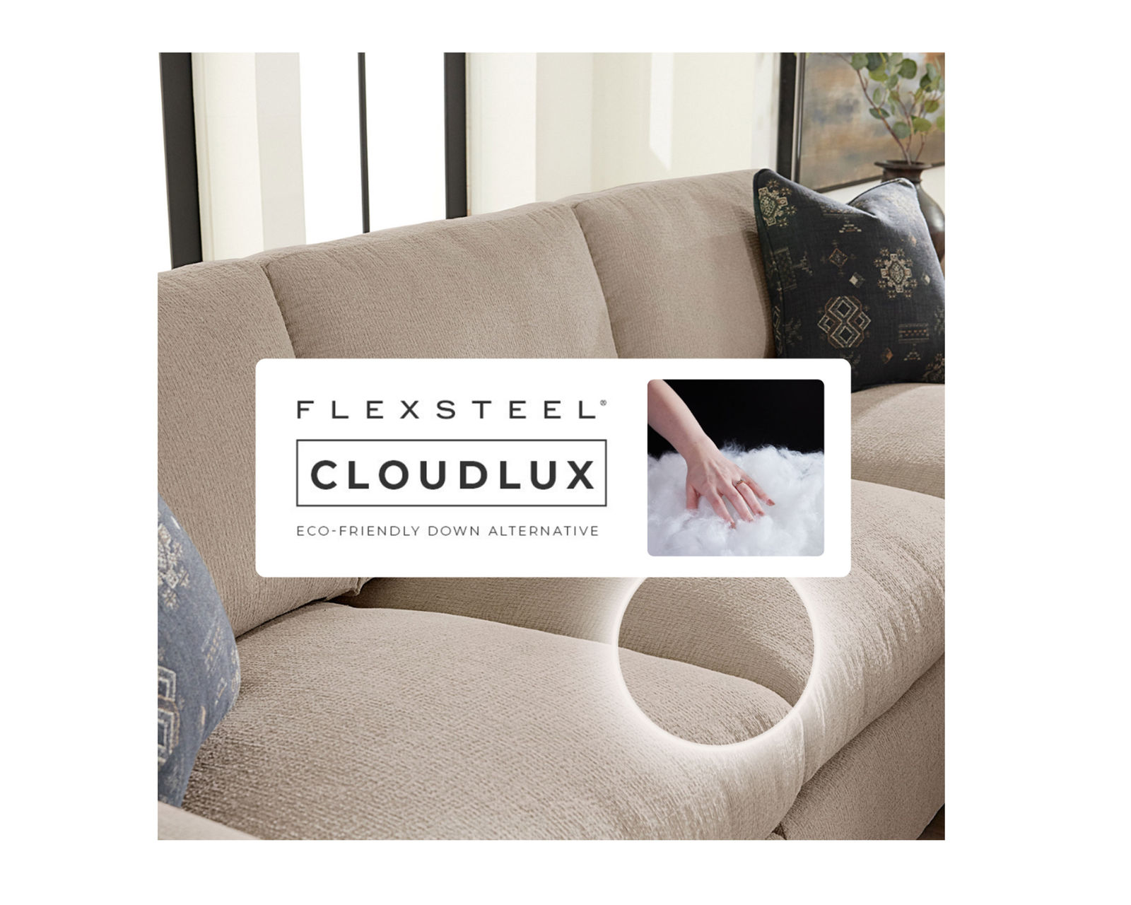 Sky 5510 Loveseat (hypoallergenic down-like cushion) +100 fabrics