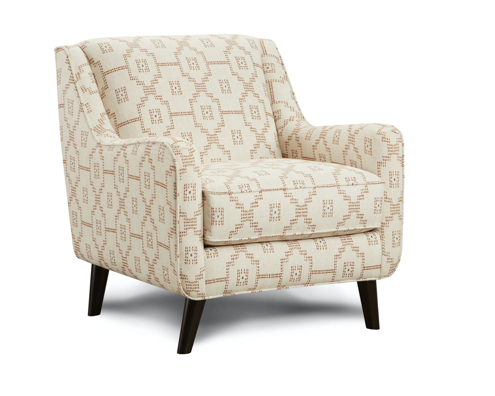  Handwoven Slate Three Piece Sectional (includes pillows) 122" x 122" - Seville Paprika Accent Chair