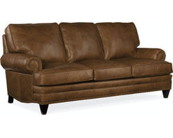 Bradington Young Carrado Stationary Sofa 8-Way Tie - Top Grain Leather - In Stock