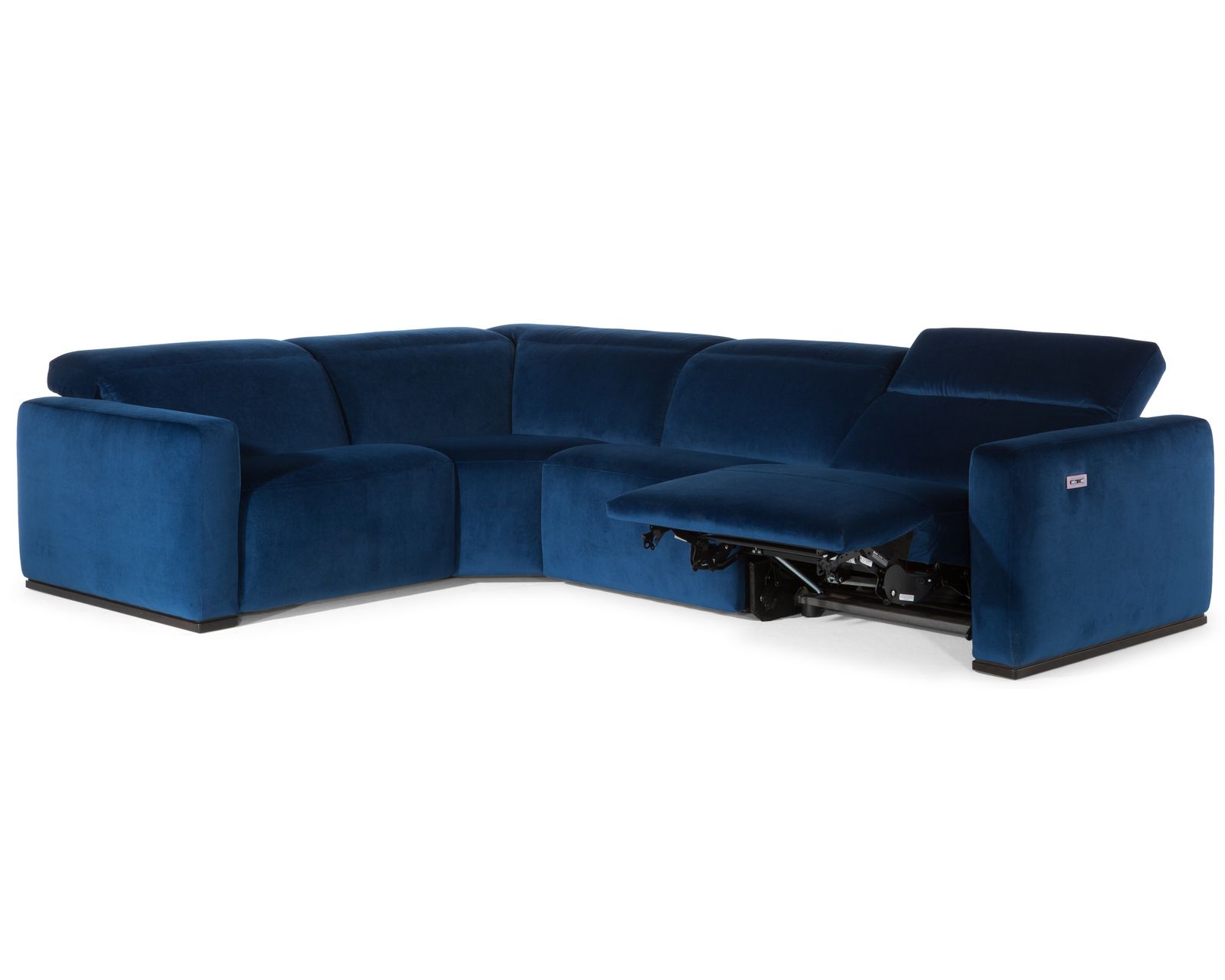 Baltimora C260 Power Headrest Power Reclining Sectional (+40 fabrics) - Layout D: Four Piece Sectional 92" x 126" (2 recliners)