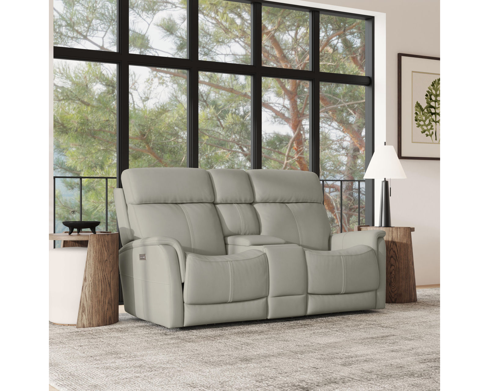 View 1524 Triple Reclining Sofa (050-01) +3 colors - In stock - Padded arms enhance comfort and reduce pressure on forearms