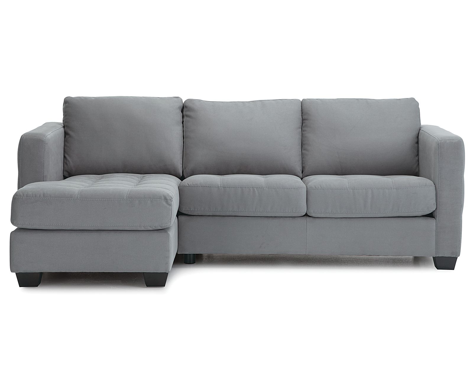 Barrett 77558 Sectional (+50 fabrics) - Chaise Lounge Available Left or Right Side - Available in Fabric: Echosuede - Charcoal