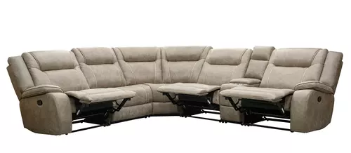 Layout A: Six Piece Reclining Sectional 113" x 126" (3 Recliners)