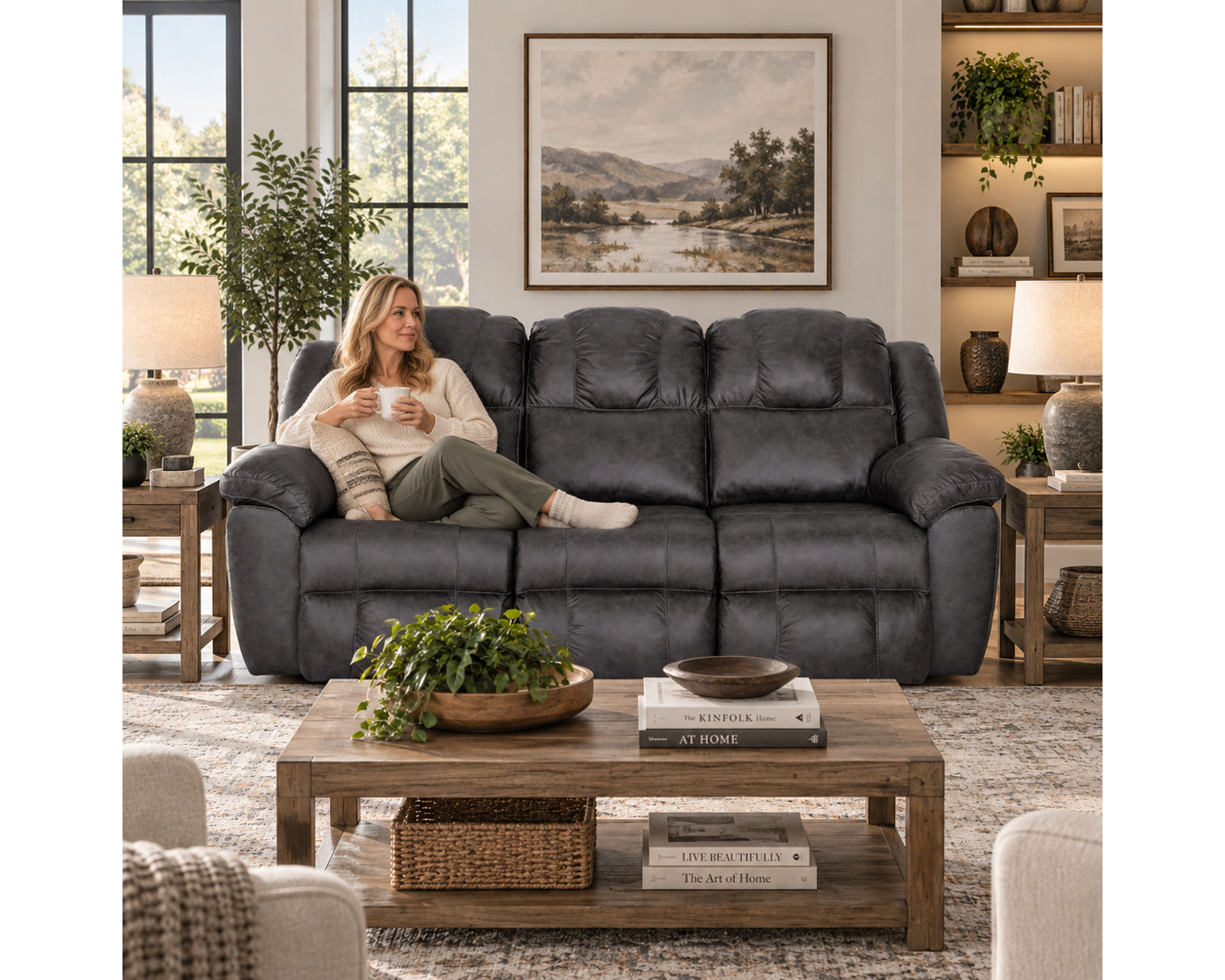 Castello 92" Reclining Sofa (A Best-Selling Favorite. Plush Comfort with a Distinctive Crowned Design) - Comfort in Motion. Built to Last.
