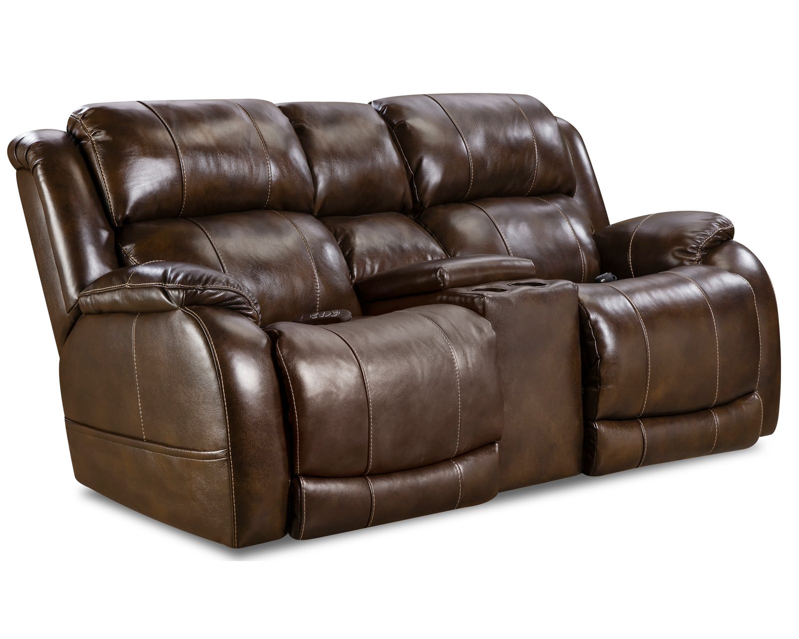 Montana 77" Triple Power Leather Reclining Console Loveseat (In stock)