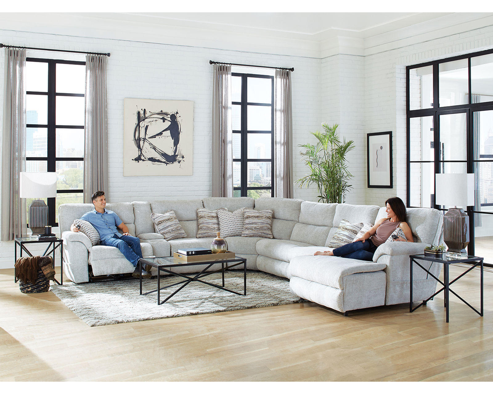 Escape Triple Power Modular Sectional with Advanced Air-Cell Massage and Heat (includes pillows) - America's Favorite Way to Unwind.
