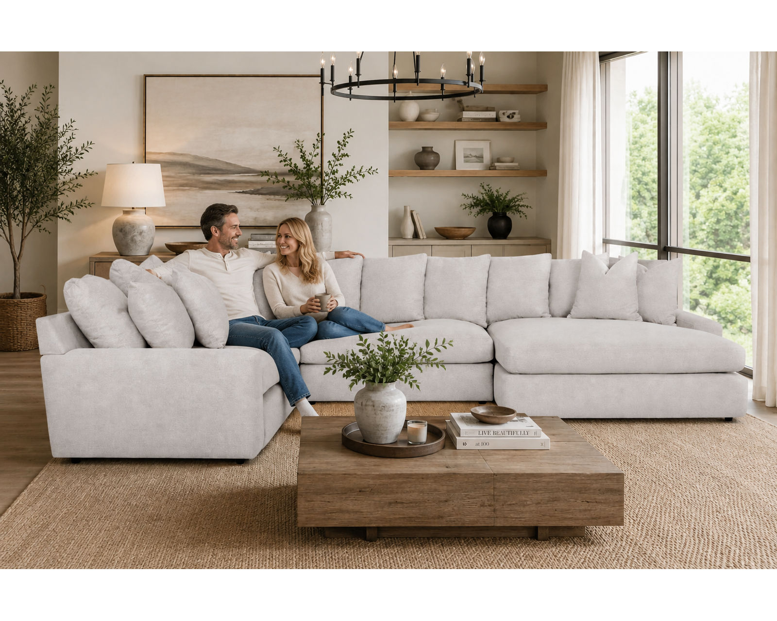London Modular Sectional (Down Seating Performance Fabric) 3 colors - Affordable Luxury, Designed for Real Life.