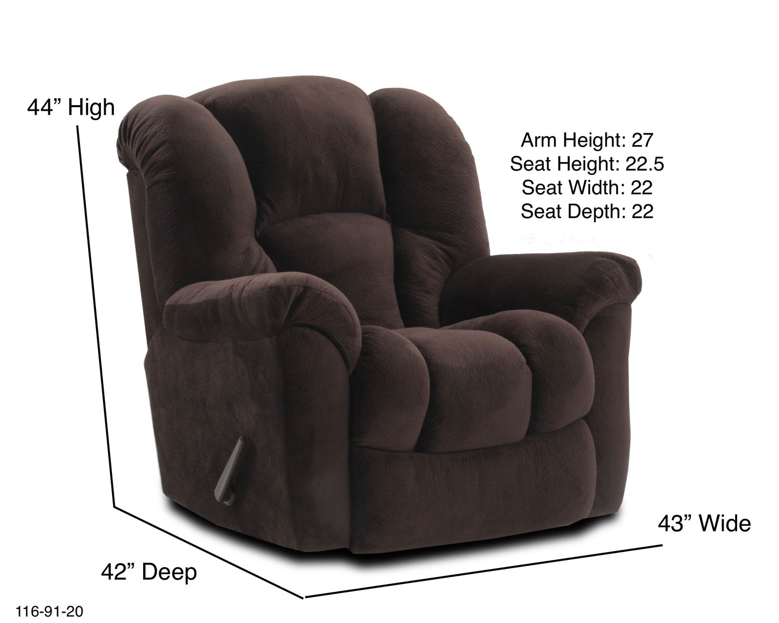 Quincy Rocker Recliner Chocolate (In stock) - Quincy Rocker Recliner Chocolate (In stock)