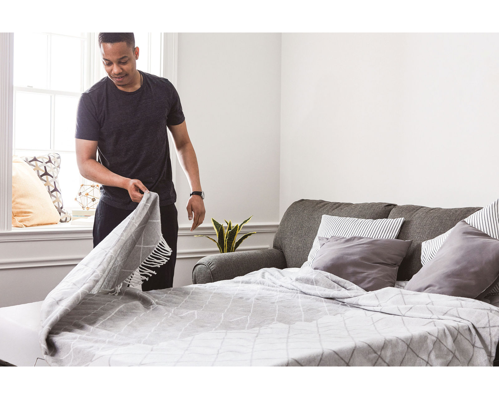 Thornton 5535 Sleeper (100+ fabrics) Twin - Full - Queen - Helical springs for enhanced seat and sleep comfort.