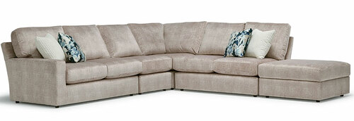 Layout P: Five Piece Sectional 127" x 129.5 (1 USB Chargers)