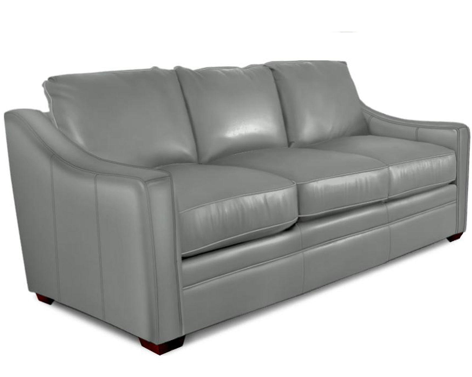 L9 Leather Sofa (73" or 83") +40 colors -  Make it Yours - Shown with Track Arm & Knife Edge Back Pillows