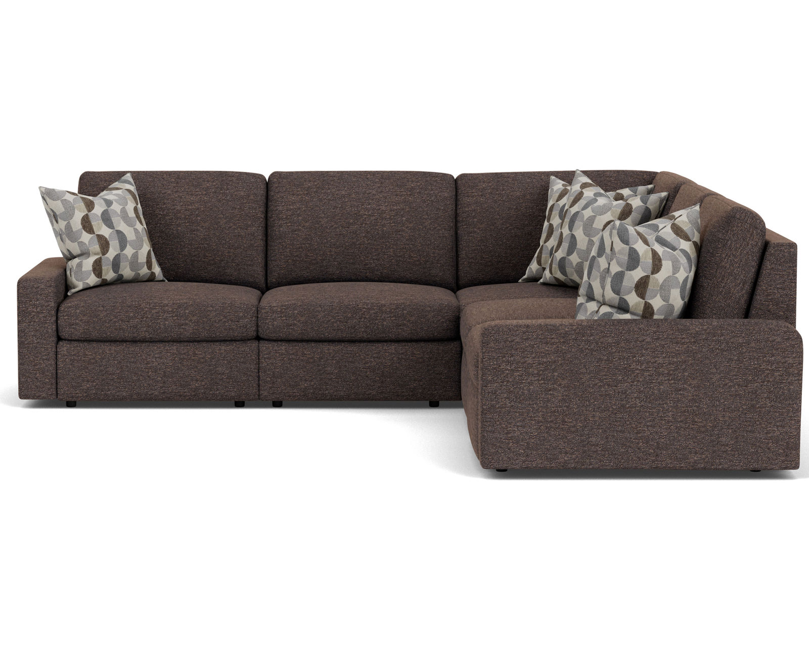 Sky 5511 Sectional (hypoallergenic down-like cushion) +100 fabrics - Layout G: Five Piece Sectional 107" x 107"