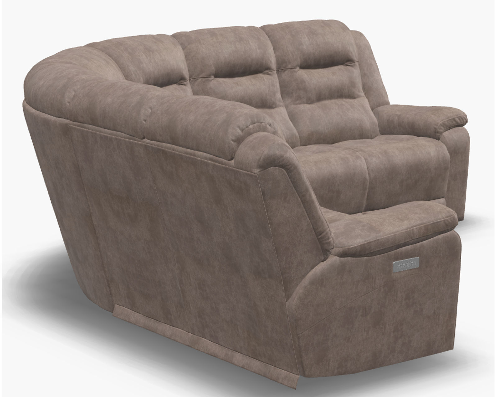 Leighton 41063 Power Headrest Power Reclining Sectional (+50 fabrics) - Layout C: Five Piece Sectional 110" x 110"