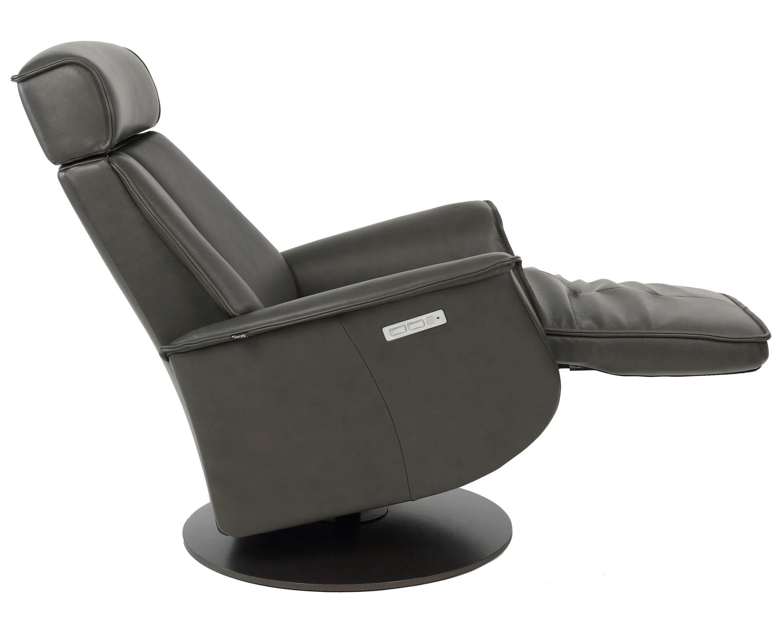 Bo Cordless Dual Power Leather Recliner Slate (2 Sizes) In stock - Fast shipping - Cordless - built in battery pack - no wall outlet required