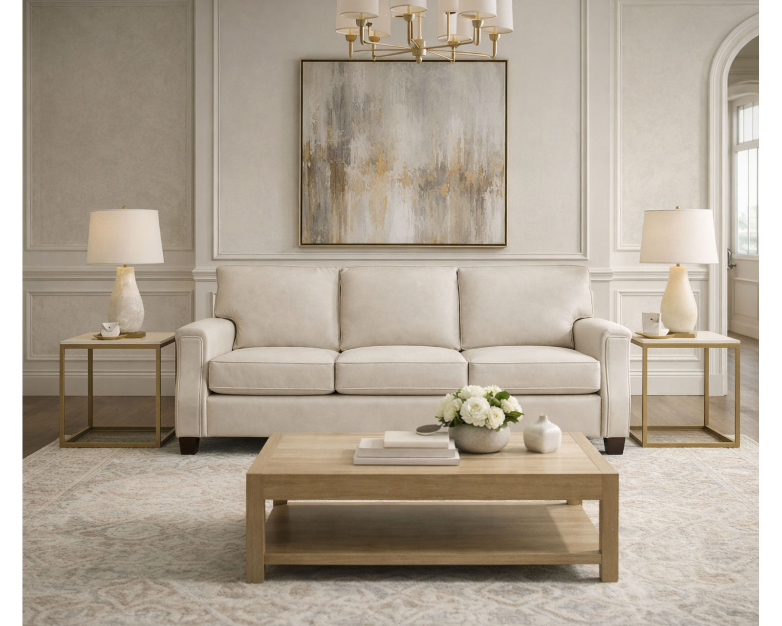 Salem 88" Leather Sofa (+29 Leathers) - Custom Comfort. Lasting Quality.